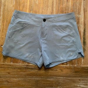 Pelagic- Deep Sea Shorts in Color Slate. Water Activated Fish Design. Size 10